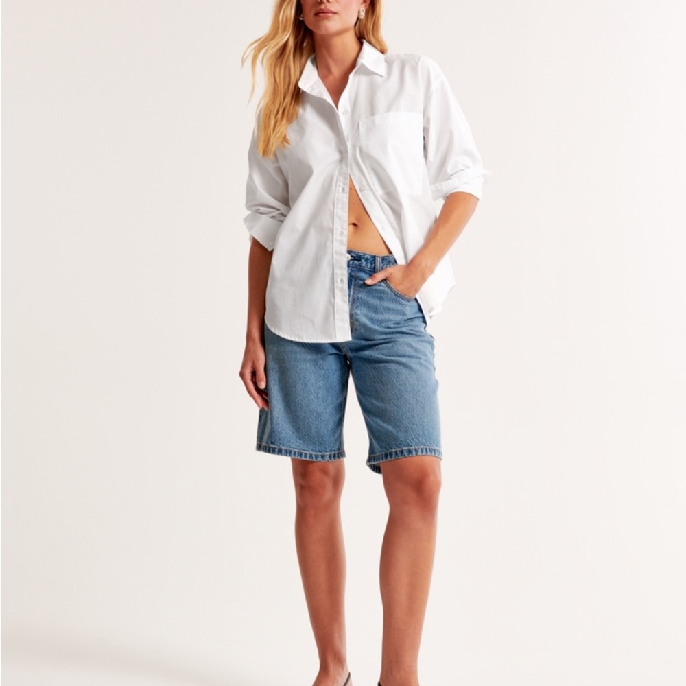 Abercrombie oversized poplin top